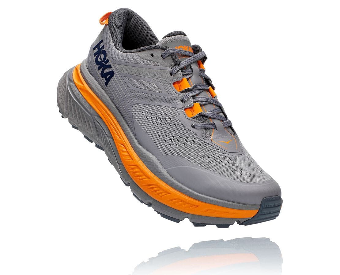 Hoka One One Stinson Atr 6 South Africa - Mens Trail Running Shoes - Grey / Light Gold,GHUDM-1086